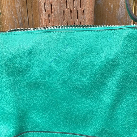 Liz Claiborne Aquamarine turquoise zippered purse, handbag, tote. - Picture 5 of 6